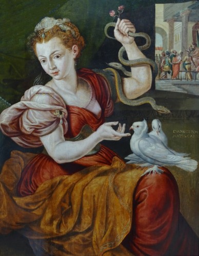 Le rêve de la femme de Pilate, attribué à Marten de Vos - Tableaux et dessins Style Renaissance