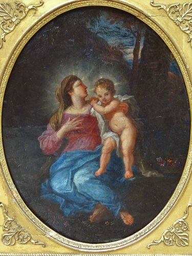 Pierre-Jacques Cazes - Vierge à l'enfant - Tableaux et dessins Style Louis XV