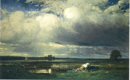 XIXe siècle - Jules Dupré (1811-1889) - Paysage Anglais au cheval blanc
