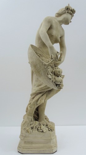 Sculpture Sculpture en Terre cuite - Luca Madrassi (1849-1919) - Allégorie des Vendanges