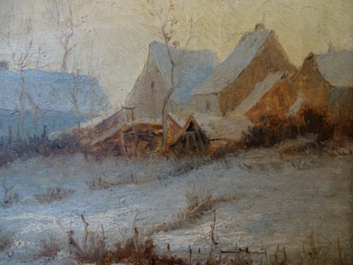 Stanislas Lépine (1835-1892) - Chaumières à Auvers-sur-Oise - Galerie Meier