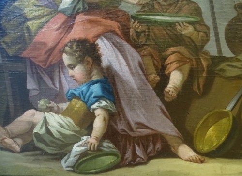 Tableaux et dessins Tableaux XVIIIe siècle - Le Repas des enfants - École française fin XVIIIe siècle