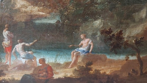 XVIIIe siècle - Marco Ricci (1676-1729) - Paysage aux pêcheurs