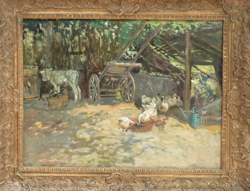 L’Arrière-cour d’une ferme à Giverny - Theodore Robinson (1852-1896)