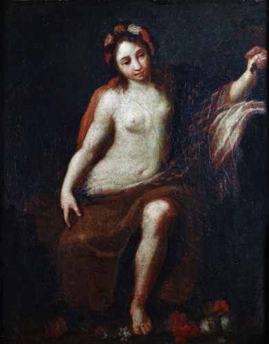 Giuseppe Maria Crespi (1665-1777) - Flora - Tableaux et dessins Style Régence