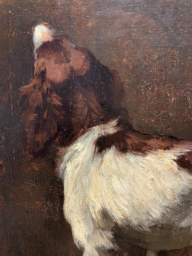 Wilheim Leibl (1844-1900) - Le chien de chasse - Tableaux et dessins Style Napoléon III