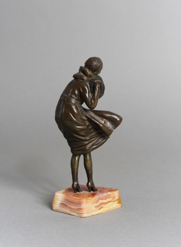 Sculpture Sculpture en Bronze - Demetre Haralamb CHIPARUS (1886 -1947) - La Bourrasque