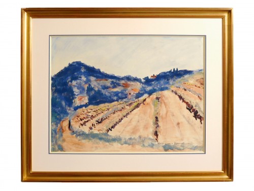 André DUNOYER DE SEGONZAC (1884-1974) - Vineyards in Saint-Tropez