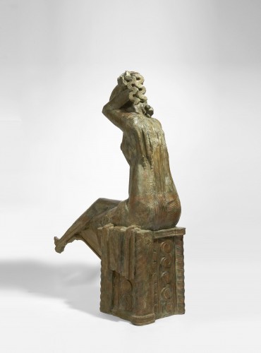 Helen or seated woman - Claude Goutin (1930-2018) - Sculpture Style 50
