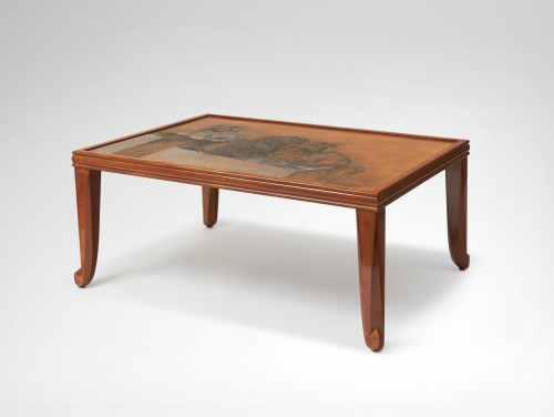 Mobilier Table & Guéridon - Jean Dunand (1877-1942) - Table basse aux pekinois