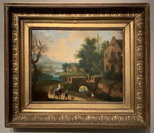 Paintings & Drawings  - Animated country scene - 17th Century Flemish Painting
