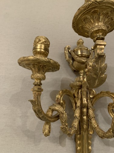 Pair of Louis XVI sconces Model by Jean-Charles Delafosse - Lighting Style Louis XVI