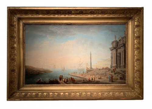 18th Century Mediterranean View Painting