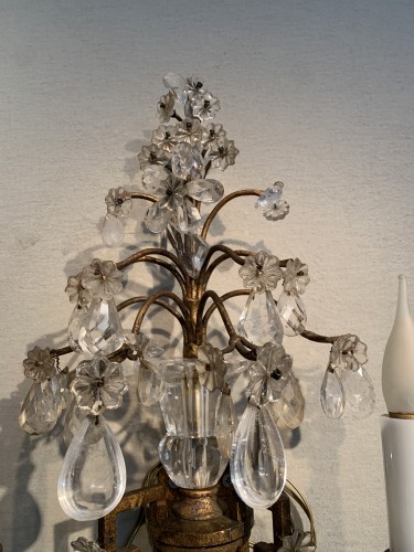 Late 19th century Pair of crystal sconces - 