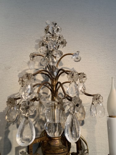 Paire d’appliques en cristal de roche fin 19e - Galerie Bordet