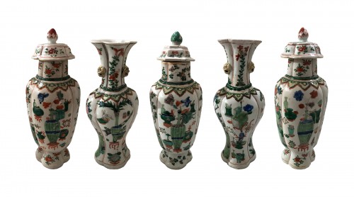 Garniture en porcelaine d’époque Kangxi