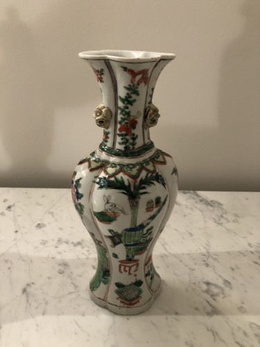 XVIIe siècle - Garniture en porcelaine d’époque Kangxi