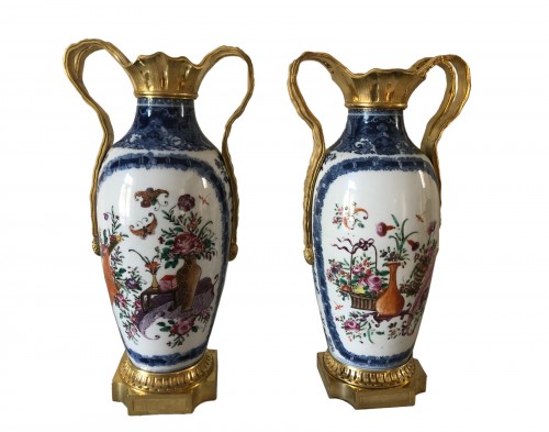 Pair of Qianlong vases
