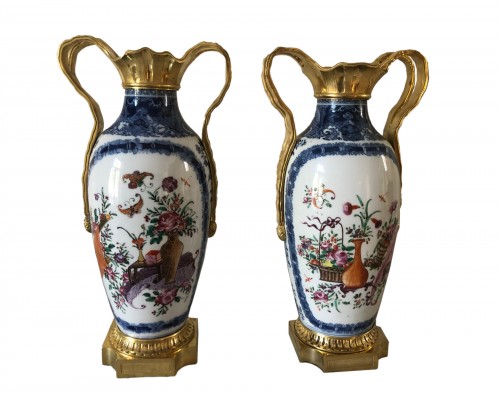 Paire de vase d’époque Qianlong