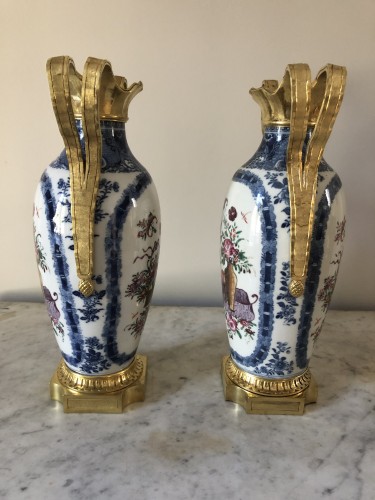 Paire de vase Qianlong - Objet de décoration Style Louis XVI