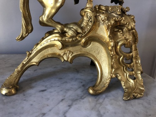 18th century - Pair of Louis XV period Horse Andirons