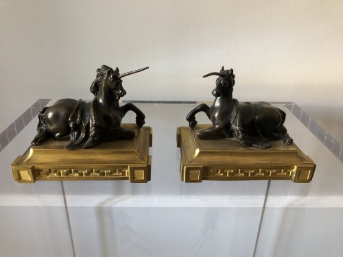 Louis XVI - Pair of Louis XVI period unicorns 