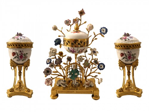 Louis XVI period Meissen porcelain trim