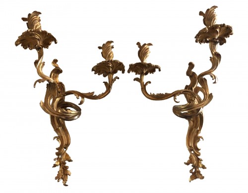 Paire d’appliques d’époque Louis XV