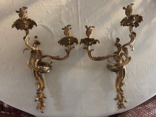 Pair of Louis XV period wall lights - 