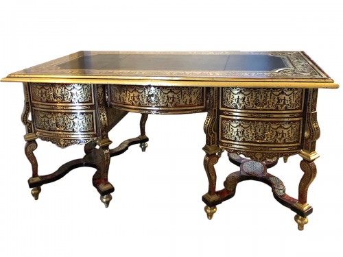 Large Louis XIV Mazarin Bureau Attributed To Nicolas Sageot