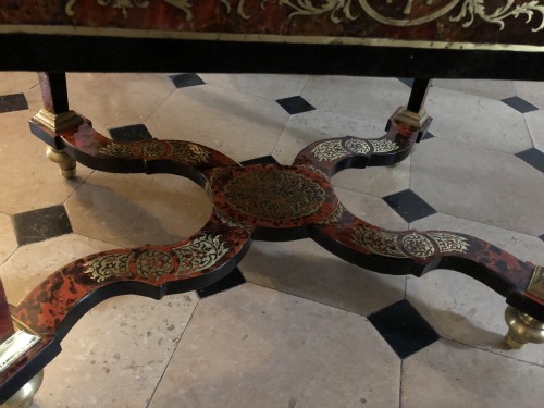 Antiquités - Grand bureau Mazarin d’époque Louis XIV attribué à Nicolas Sageot