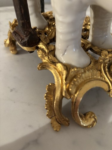 Antiquités - Pair Of Kangxi-period White Porcelain Elephants Mounted As Candelabra 
