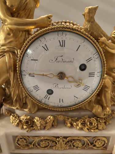 Pendule en bronze doré d’époque louis XVI signée Ferdinand BERTHOUD - Horlogerie Style Louis XVI