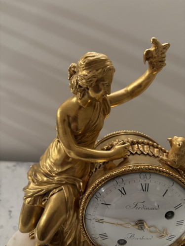 Pendule en bronze doré d’époque louis XVI signée Ferdinand BERTHOUD - Galerie Bordet