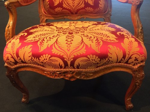 Seating  - Large French Regence period walnut armchair