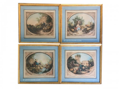 Four etchings by Gilles DEMARTEAU (1722-1776)