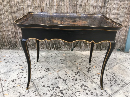 Furniture  - Lacquered cabaret table Louis XV