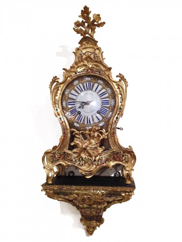Cartel Louis XV en marqueterie Boulle