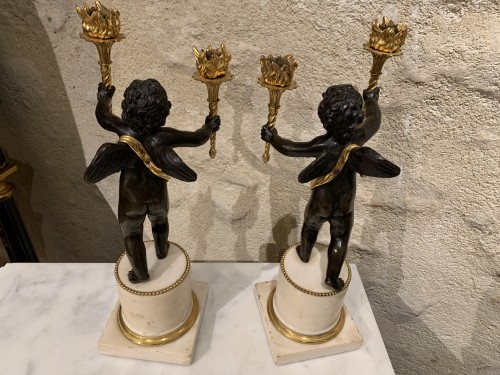 Pair of Louis XVI putti - Lighting Style Louis XVI