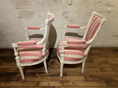 Sièges Fauteuil & Bergère - Paire de fauteuils Louis XVI