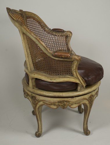 Fauteuil de bureau à assise tournante d’époque Louis XV - Galerie Bordet