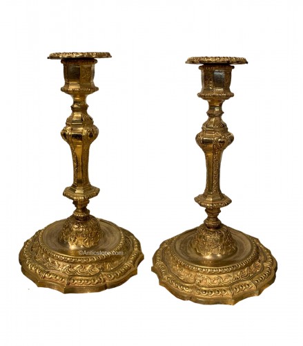 Paire de flambeaux Louis XIV