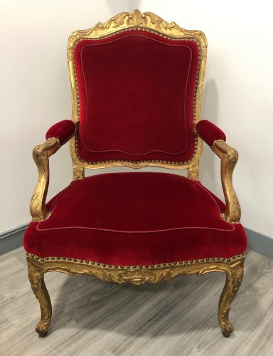 Suite of four Regence period armchairs - Seating Style French Regence