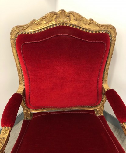 Seating  - Suite of four Regence period armchairs