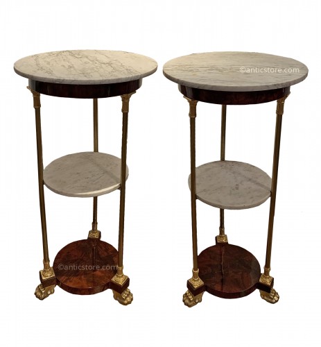 Pair of Empire period pedestal tables