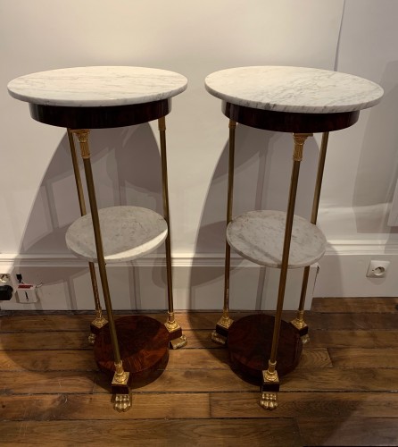 19th century - Pair of Empire period pedestal tables