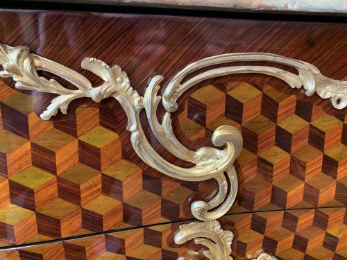 18th century - Louis XV commode stamped Pierre Roussel
