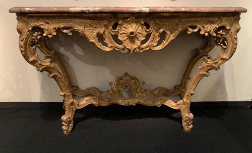 Grande console d'époque Louis XV - Mobilier Style Louis XV