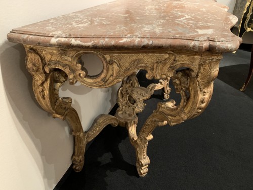 Mobilier Console - Grande console d'époque Louis XV