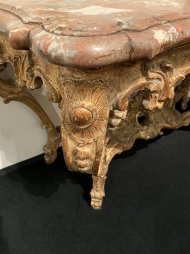 Antiquités - Grande console d'époque Louis XV